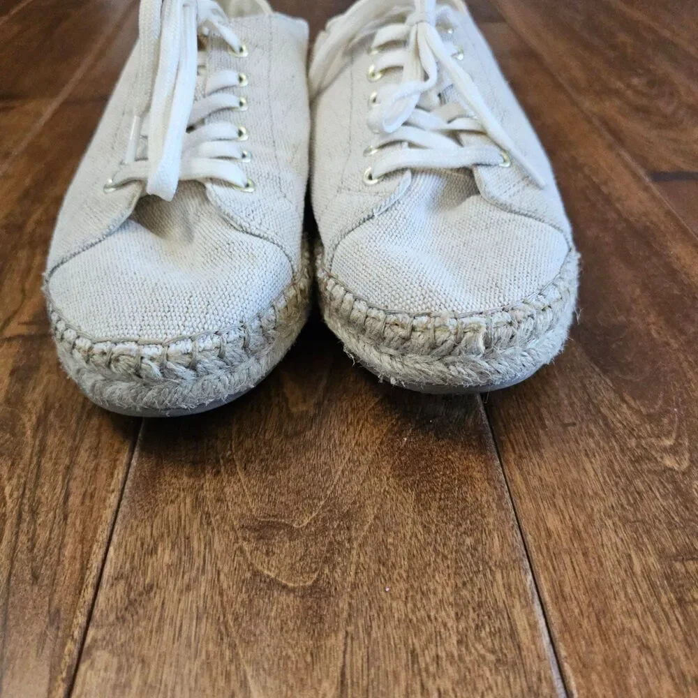 Vintage 7 Eight Espadrille Lace Up Sneakers size 9
